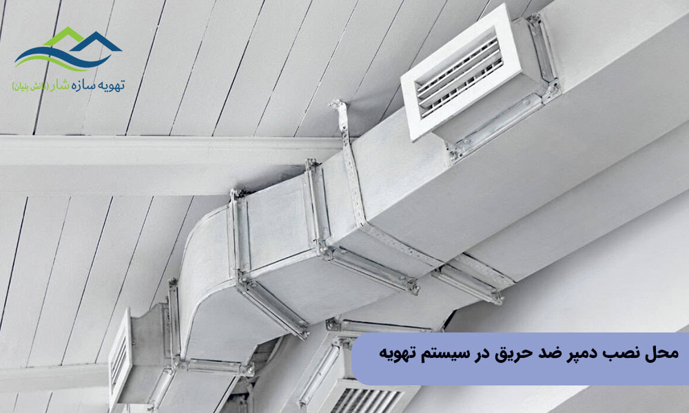 محل نصب دمپر ضد حریق در ساختمان های بلند دارای سیستم تهویه