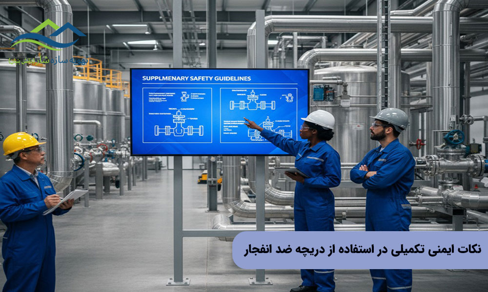 نکات ایمنی تکمیلی در استفاده از دریچه ضد انفجار