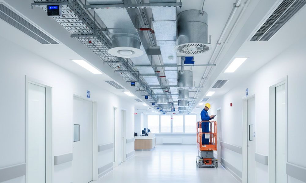 سیستم تهویه مطبوع در فضای بیمارستان