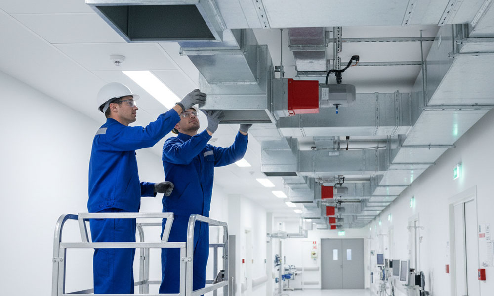 نصب دمپرهای تهویه در بیمارستان ها