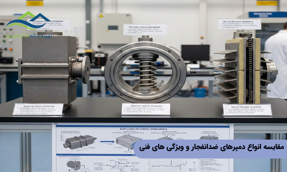 مقایسه انواع دمپرهای ضدانفجار و ویژگی های فنی