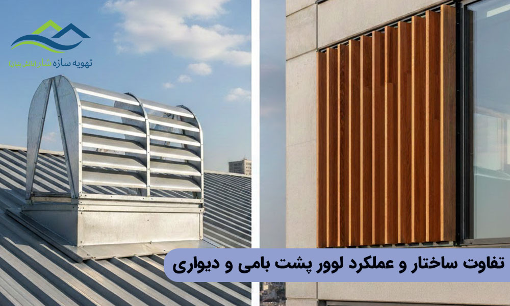 تفاوت ساختار و عملکرد لوور پشت بامی و لوور دیواری