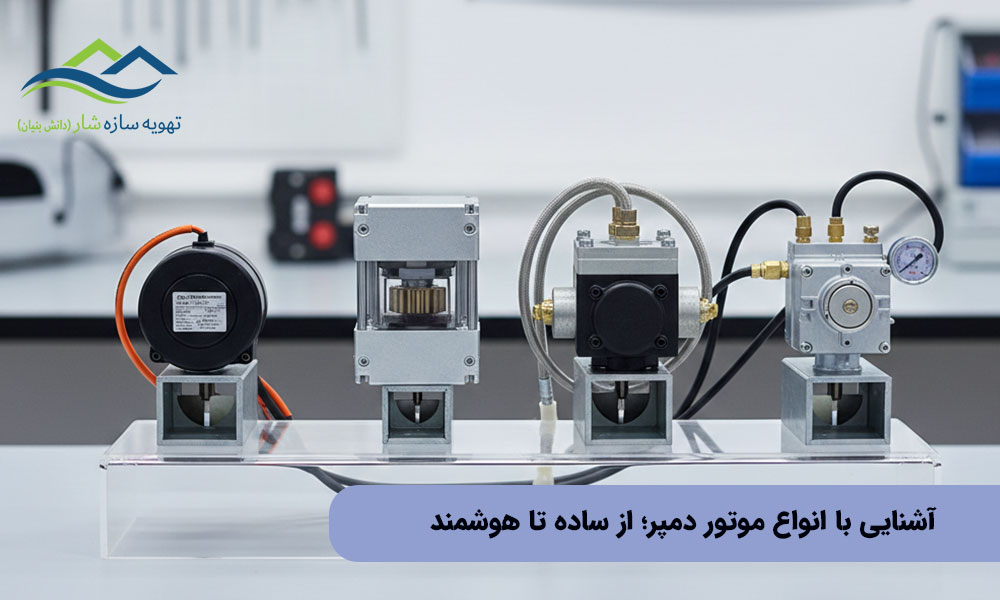 آشنایی با انواع موتور دمپر؛ از ساده تا هوشمند